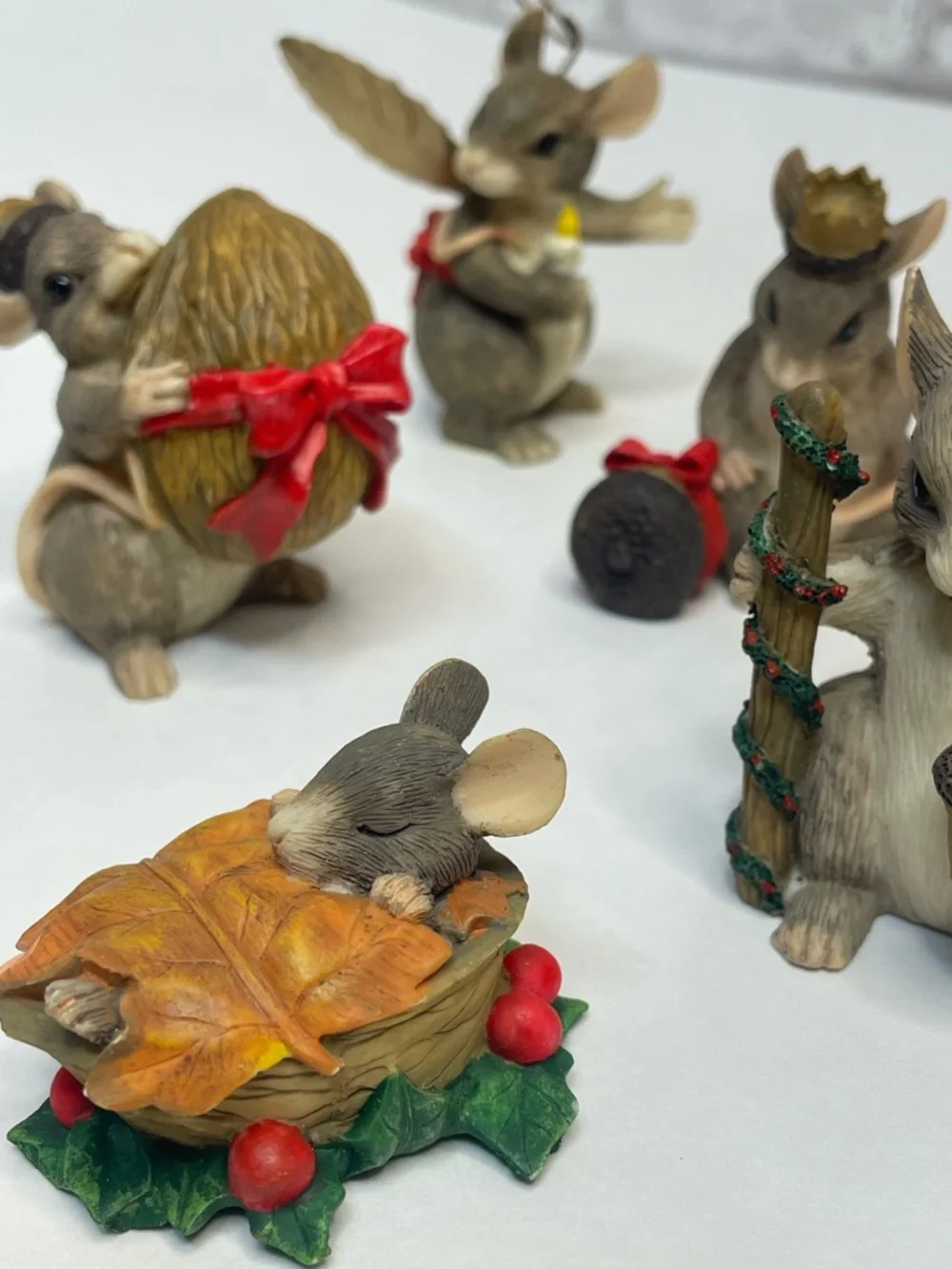 Silvestri Nativity Christmas Mouse Charming Tails Fitz & Floyd Set 9 Piece Rare - Picture 5 of 8